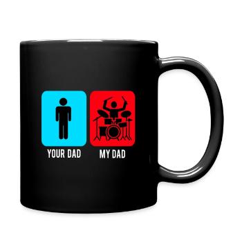 Schlagzeuger Drummer Musik Instrument Trommel Band - Tasse einfarbig - Schwarz - Rechts