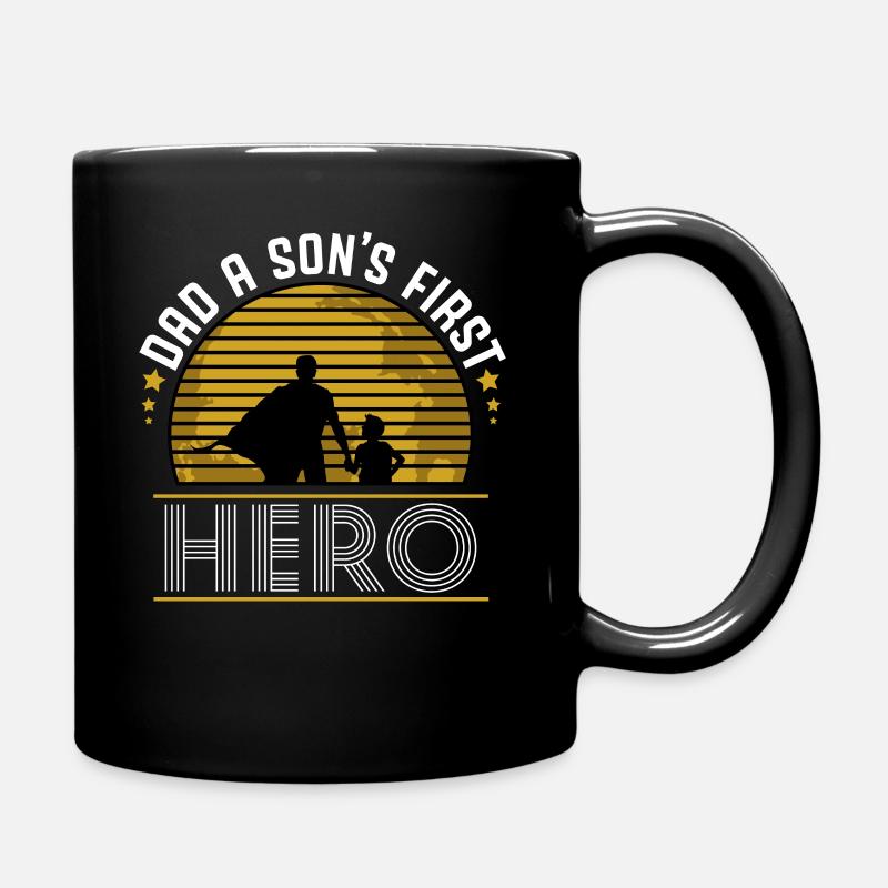 father and son - Full Colour Mug - black