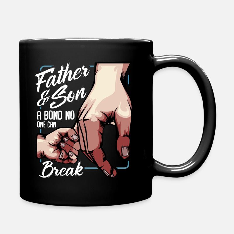 Vater und Sohn - Tasse einfarbig - Schwarz