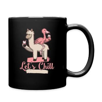 Flamingo Llama Lama Alpaca - Mug uni - noir - Droite