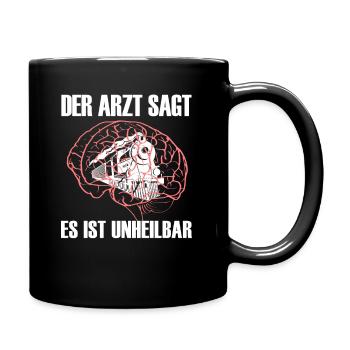 Train driver Lok saying train train driver steam locomotive - Full Colour Mug - black - Right