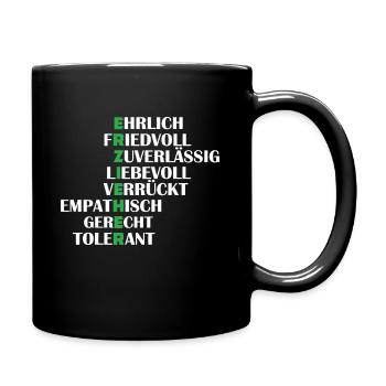 Erzieher - Tasse einfarbig - Schwarz - Rechts