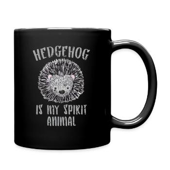 Spiritualité hérisson - Mug uni - noir - Droite