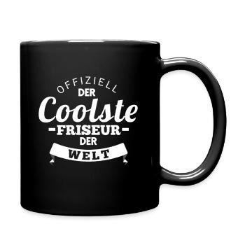 Friseur - Tasse einfarbig - Schwarz - Rechts