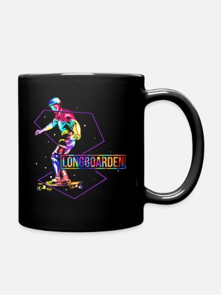 Longboard Polygone - Mug uni - noir