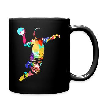 Cadeau de handball - Mug uni - noir - Droite