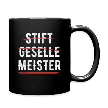 Meister Meisterprüfung Meisterschule - Tasse einfarbig - Schwarz - Rechts