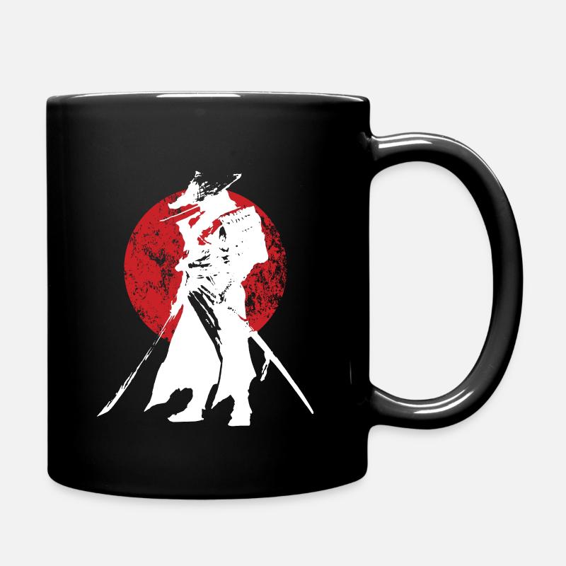 Samurai Warrior Sword Retro Japanese - Full Colour Mug - black