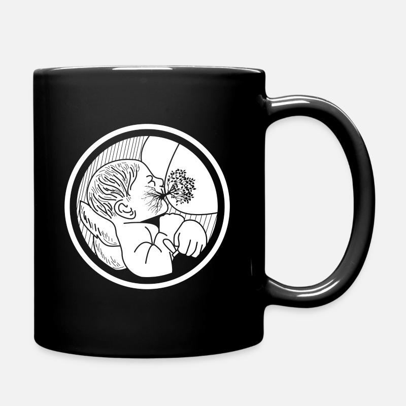 Lebensbaum Stillen Mutter Natur Liebe - Tasse einfarbig - Schwarz