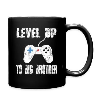 Bruder Level Up - Tasse einfarbig - Schwarz - Rechts