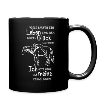 Horses saying live happiness - Full Colour Mug - black - Right