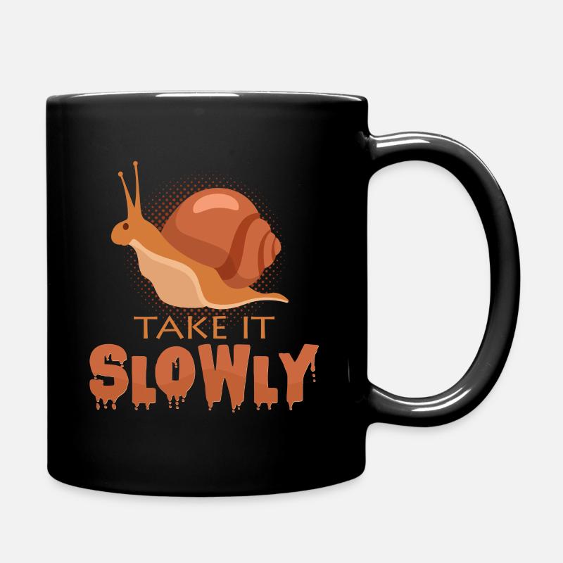 Langsam - Tasse einfarbig - Schwarz