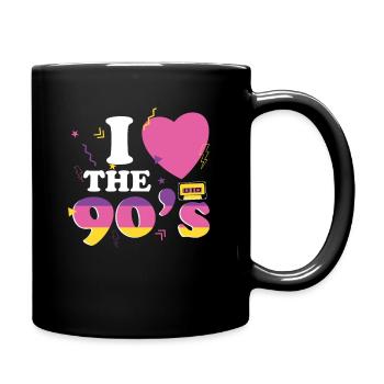 Costume de fête de musique disco des années 90 1990 90 rétro - Mug uni - noir - Droite