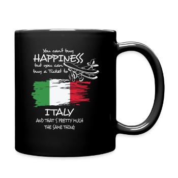Italien Italy - Tasse einfarbig - Schwarz - Rechts