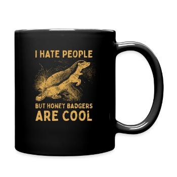 Honey badger animal lover - Full Colour Mug - black - Right