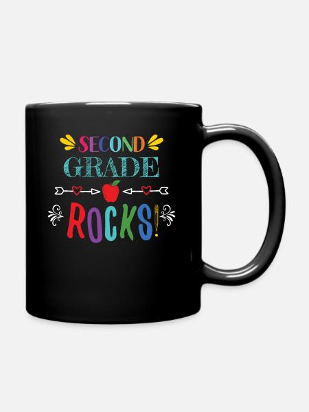 Second Grade Rocks - für Lehrer der 2. Klasse - Tasse einfarbig - Schwarz