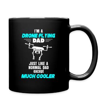 Papa Drone Flying Cool Father Gift - Full Colour Mug - black - Right