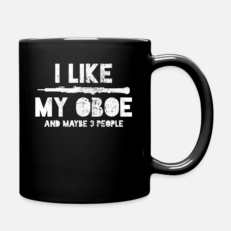 Oboe Spieler - Tasse einfarbig - Schwarz