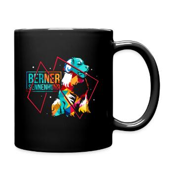 Bernesse Rinderhund - Tasse einfarbig - Schwarz - Rechts