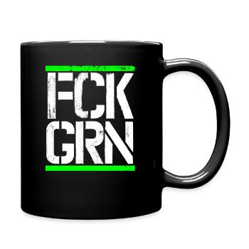 FCK GRN contre le Green Diesel: la loi interdit la conduite en vert - Mug uni - noir - Droite