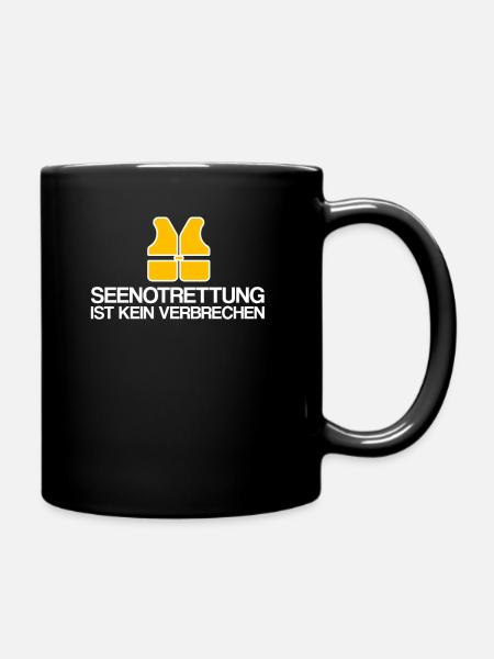 Le sauvetage en mer n'est pas un crime | réfugiés - Mug uni - noir