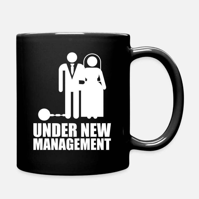 Just Married print, cadeau de bâillon pour jeunes mariés - Mug uni - noir