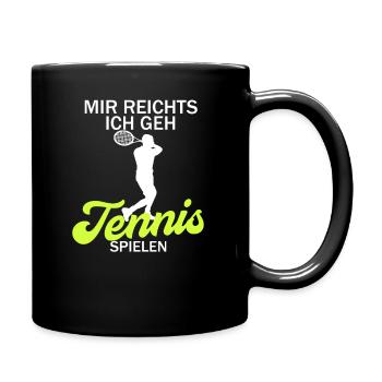 Je vais vous donner le tennis en jouant au tennis - Mug uni - noir - Droite