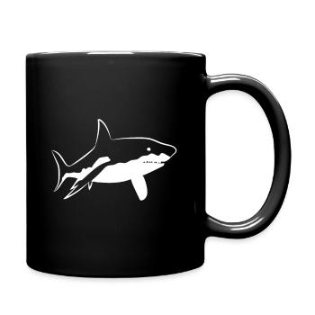 Shark fish - Full Colour Mug - black - Right
