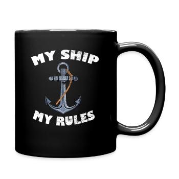 Sailing captain sailor ship gift - Full Colour Mug - black - Right