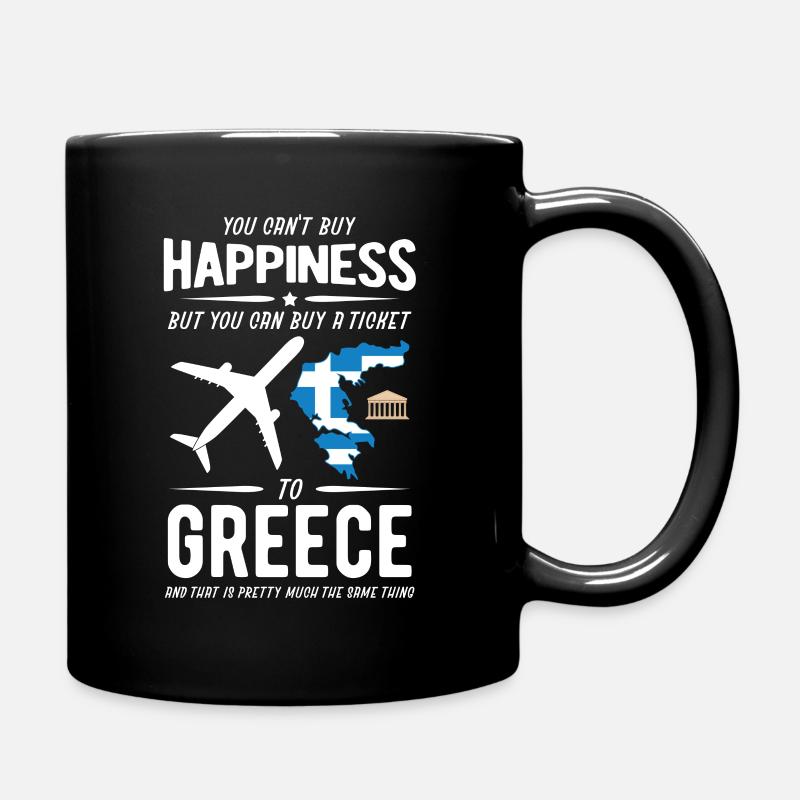 Griechenland - Tasse einfarbig - Schwarz