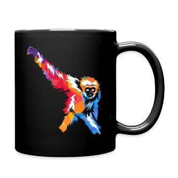 Gibbon - Tasse einfarbig - Schwarz - Rechts