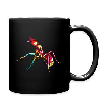 Ameise - Tasse einfarbig - Schwarz - Rechts