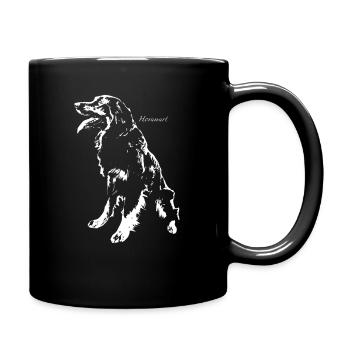 Hovawart - Tasse einfarbig - Schwarz - Rechts