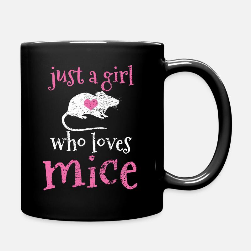 Mäuse Maus - Tasse einfarbig - Schwarz