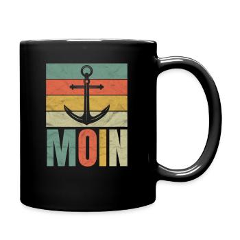 North German Platt saying gift · Möwie - Full Colour Mug - black - Right