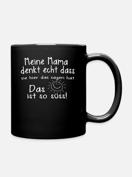 Papa Baby - Tasse einfarbig - Schwarz