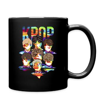 K-pop Boyband Geschenk - Tasse einfarbig - Schwarz - Rechts