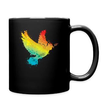 Colombe de la paix Arc-en-ciel - Mug uni - noir - Droite