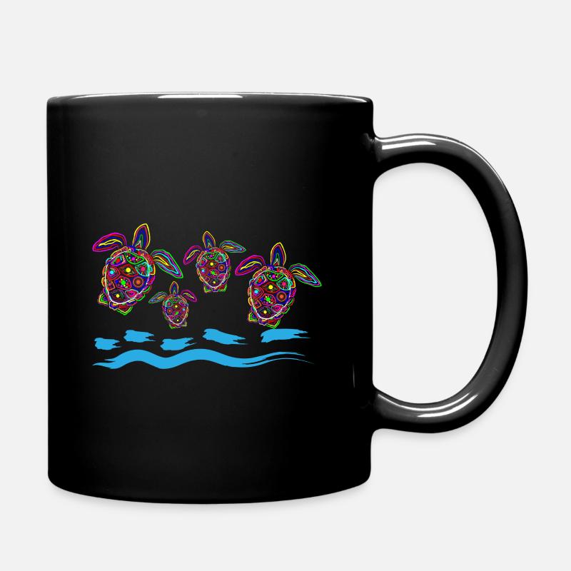 Schildkröte Schildkröten - Tasse einfarbig - Schwarz
