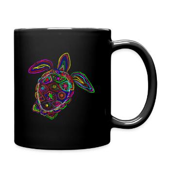 Turtle animal lover - Full Colour Mug - black - Right