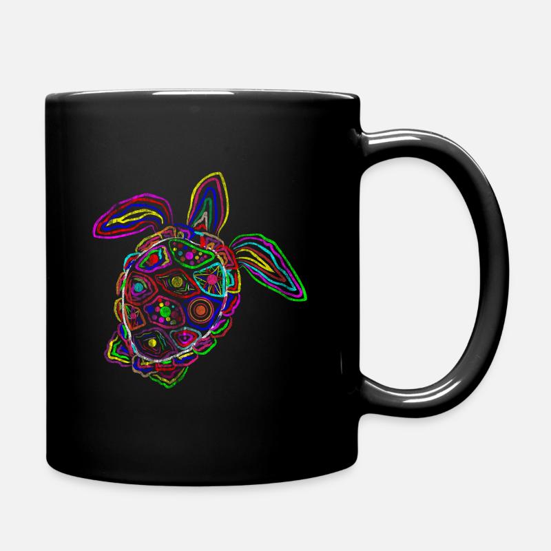 Schildkröte Tierliebhaber - Tasse einfarbig - Schwarz