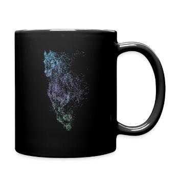 Horse freedom galloping - Full Colour Mug - black - Right