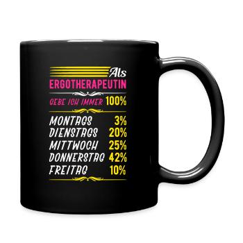 Ergotherapeutin Ergotherapie - Tasse einfarbig - Schwarz - Rechts