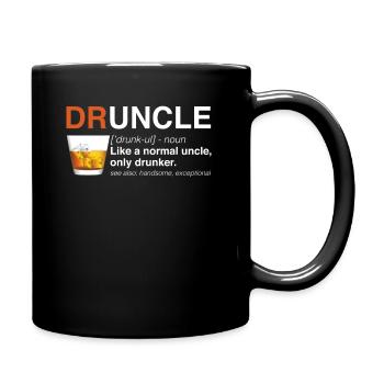 Druncle uncle alcohol whiskey - Full Colour Mug - black - Right
