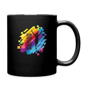 Vergiss alles, was Läufer grafisch darstellen - Tasse einfarbig - Schwarz - Rechts