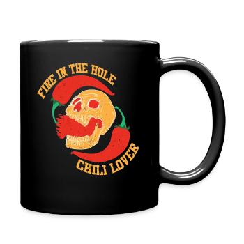 Chili Scharf Essen Jalapenos Scoville Chilischote - Tasse einfarbig - Schwarz - Rechts