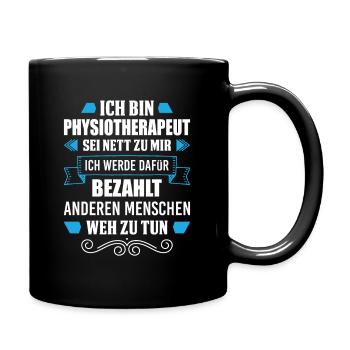 Physiotherapeut Physio - Tasse einfarbig - Schwarz - Rechts