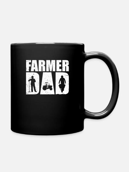 Landwirtschaft Vater - Tasse einfarbig - Schwarz