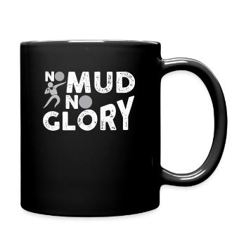 Kugelstoßen Athlet - Kein Schlamm kein Ruhm - Tasse einfarbig - Schwarz - Rechts