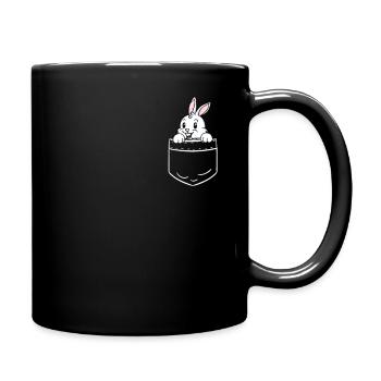 Rabbit Bunnies Dwarf Rabbit Pocket Pocket Gift - Full Colour Mug - black - Right